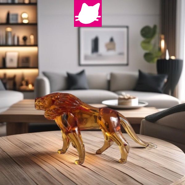 Alternative view of Aslan Figürü El Yapımı Cam Biblo