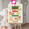 Çiçek ve Kelebekler Doğum Günü Panosu / Karşılama Panosu  50x70 - DGNPN1070