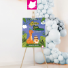 Amazon - Safari Anne Dinozor ve Yumurta Konsept Doğum Günü Panosu / Karşılama Panosu Resimli 50x70   - DGNPN1057