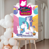 Unicorn Kanatlı At Konsept Doğum Günü Panosu / Karşılama Panosu  50x70 - DGNPN1074